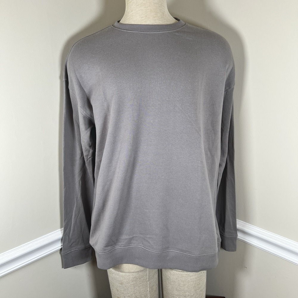 Original Use Men's Small Solid Gray Lightweight Crew Neck Sweatshirt